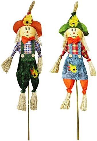 IFOYO Fall Harvest Scarecrow Decor, 2 Pack 39.4 Inch Thanksgiving Scarecrow Decoration Fall Decor... | Amazon (US)