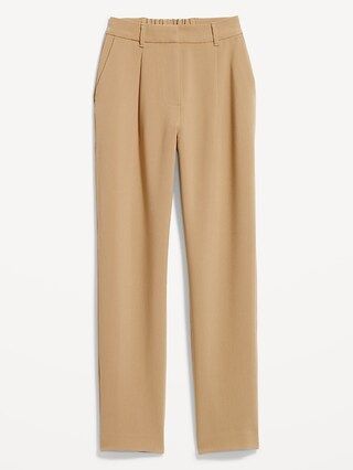 Extra High-Waisted Pleated Taylor Trouser Straight Pants for Women | Old Navy (US)