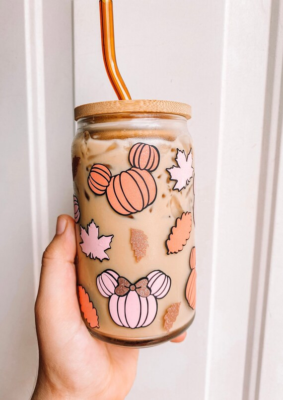 Fall Pumpkin Ears Glass Can  Pumpkin Beer Glass Can  Fall - Etsy | Etsy (US)