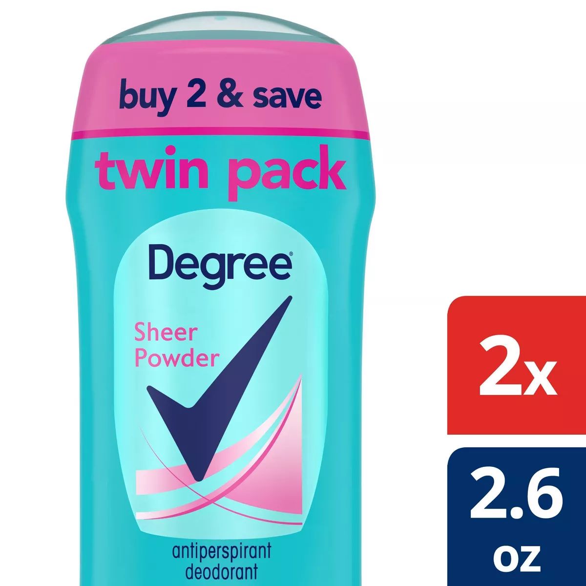 Degree Sheer Powder 48-Hour Antiperspirant & Deodorant - 2.6oz/2ct | Target