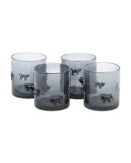 Set Of 4 Cat Double Old Fashioned Glasses | Halloween | Marshalls | Marshalls