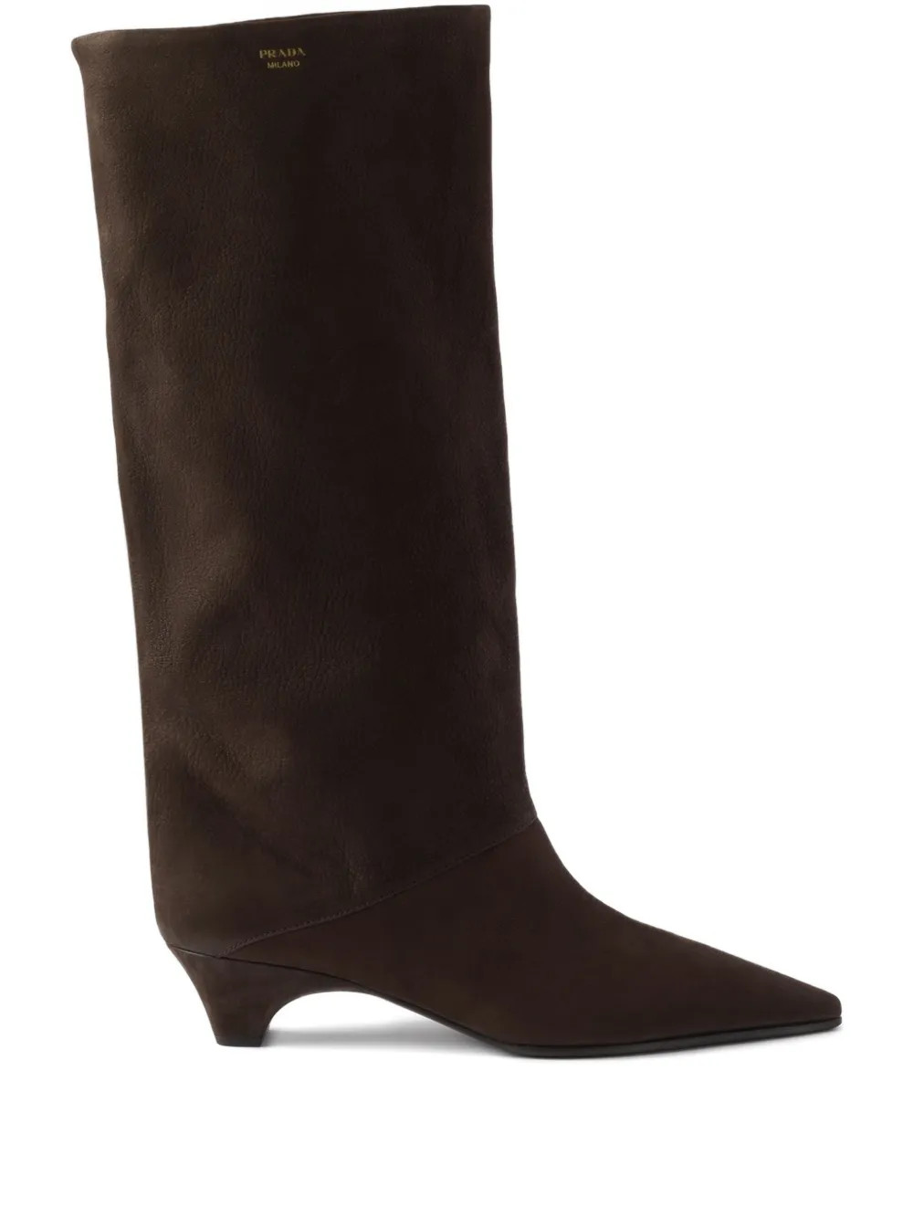 Prada 40mm point-toe Leather Boots | Brown | FARFETCH SK | Farfetch Global