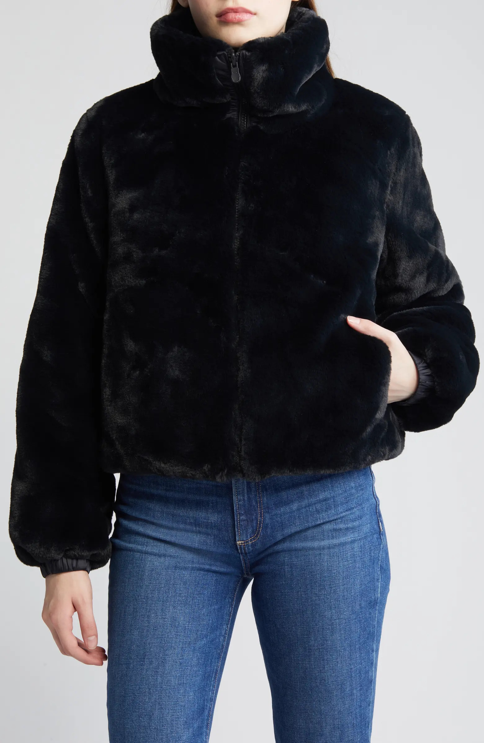 Jeon Wind & Water Resistant Reversible Faux Shearling & Recycled Polyester Puffer Jacket | Nordstrom
