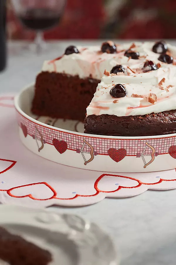 The Bistro Tile Stoneware Pie Dish: Valentine's Edition | Anthropologie (US)