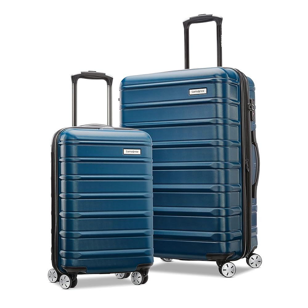 Samsonite Omni 2 Hardside Expandable Luggage with Spinner Wheels, 2-Piece Set (19/24), Lagoon Blu... | Amazon (US)