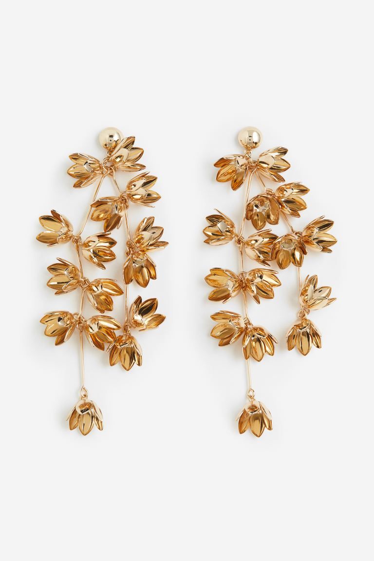 Pendant earrings - Gold-coloured - Ladies | H&M GB | H&M (UK, MY, IN, SG, PH, TW, HK)