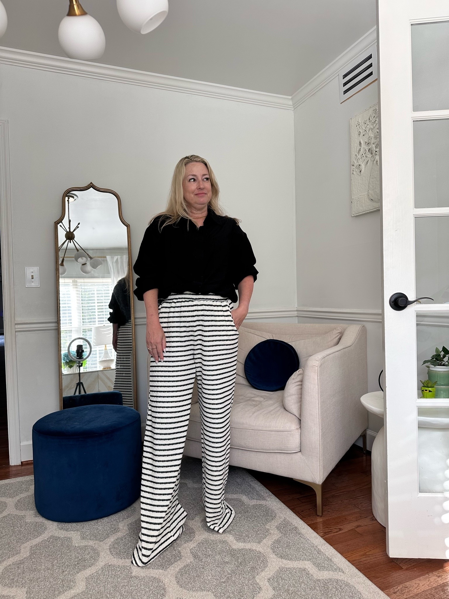 Wore this Vici outfit to Little C’s end-of-school class party today and it was the perfect mix of comfortable and put together. The striped wide-leg pants are lightweight and breezy, and I love how the black top balances the look. Easy summer style that works for school events, lunch dates, or casual evenings out.

Wearing size medium in both pieces.

Use code TRILBYSTYLE40 for savings at Vici.

#vici #vicicollection #summerstyle #widelegpants #petitestyle #over40style #momstyle #casualchic #summeroutfit #everydaystyle #ltkstyle #ltkfashion #marylandinfluencer #easternshoremd #chesapeakelifestyle

#LTKootd #LTKmomlife #LTKOver40