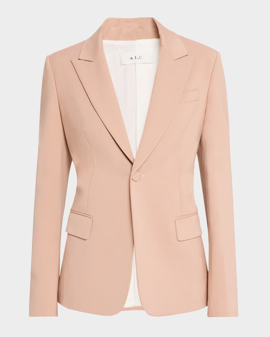 A.L.C. Brandon Single-Button Peak-Lapel Jacket | Neiman Marcus