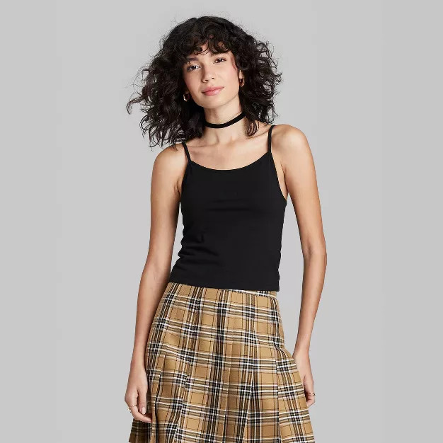 Women's Slim Fit Cropped Cami Tank Top - Wild Fable™ | Target