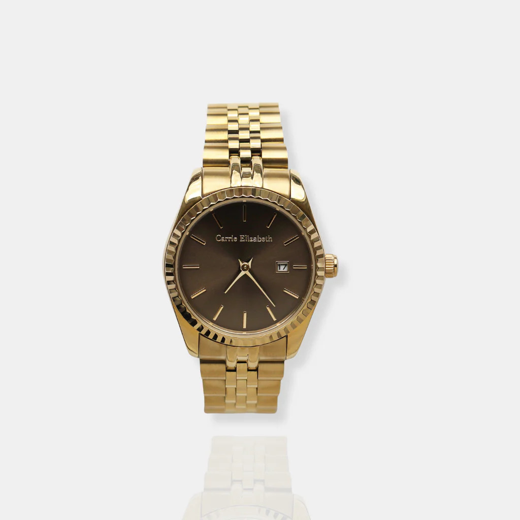 Aurora Chocolate Luxe Link Watch | Carrie Elizabeth