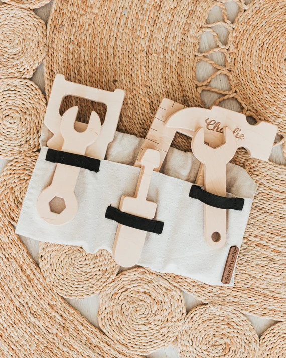 Personalized Wooden Tool Belt Set Toy Tool Kit Repair Kit | Etsy | Etsy (US)