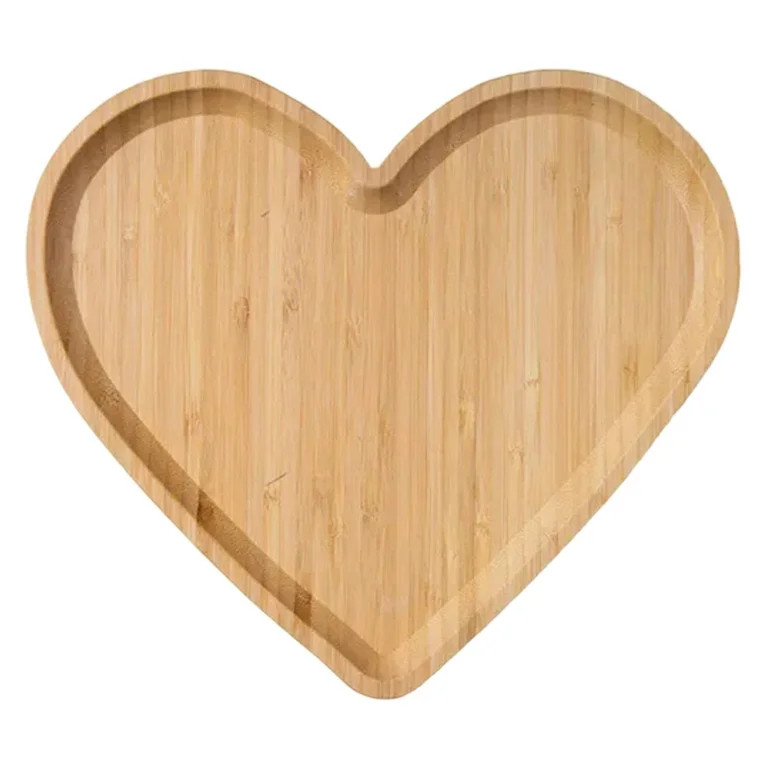 Valentine's Day Heart Shaped Serving Platter Serving Tray Wooden Cheese Charcuterie Board Wooden ... | Walmart (US)