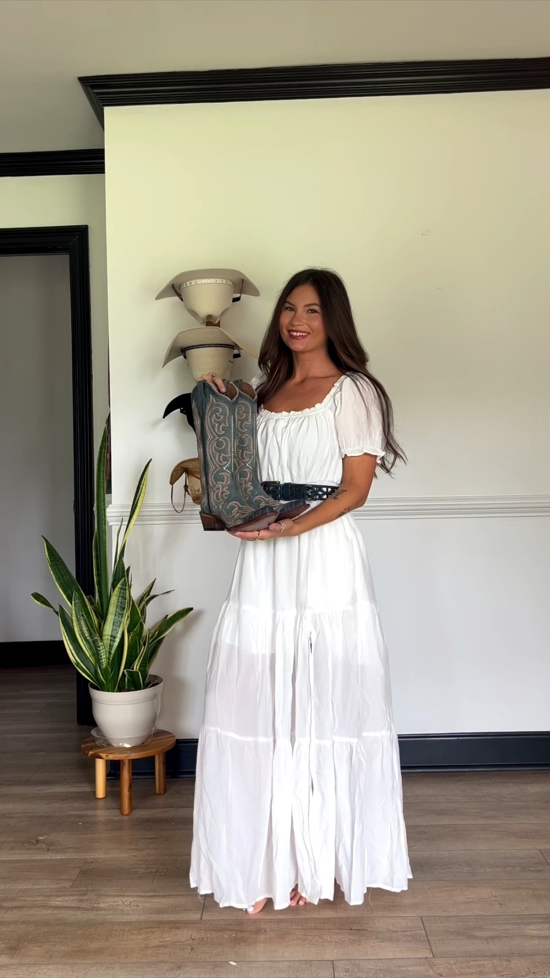 Western boho bridal look! White dress can be worn on or off shoulder! Belt was thrifted. Wearing small dress, xs denim top, size 5.5 boots. Boots fit tighter so if between size up

#LTKSaleAlert #LTKootd #LTKWedding