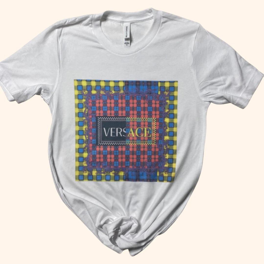 Plaid on Plaid Tee Shirt ( Vintage Feel ) | Sassy Queen