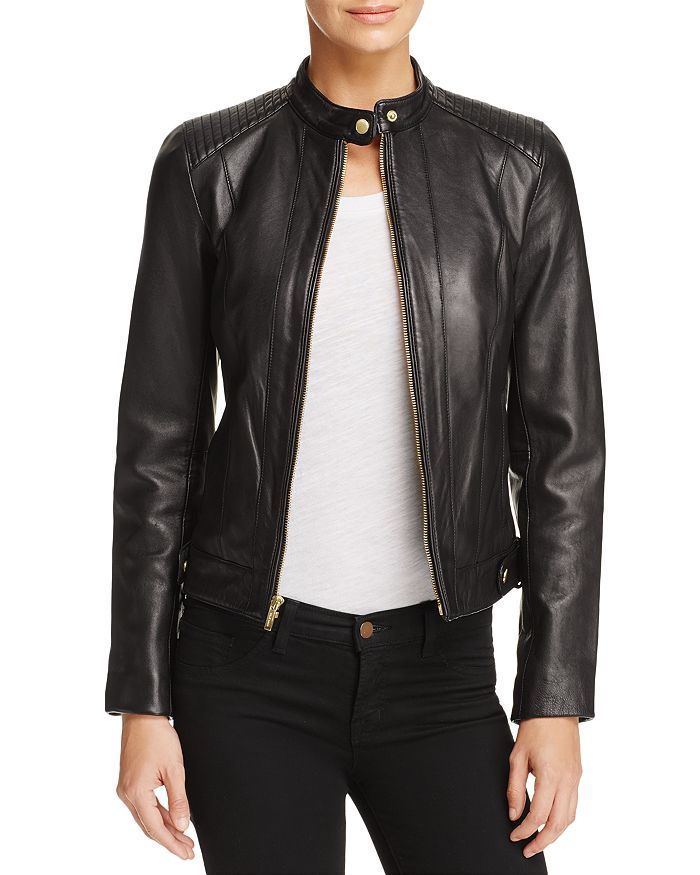 Leather Zip Jacket | Bloomingdale's (US)