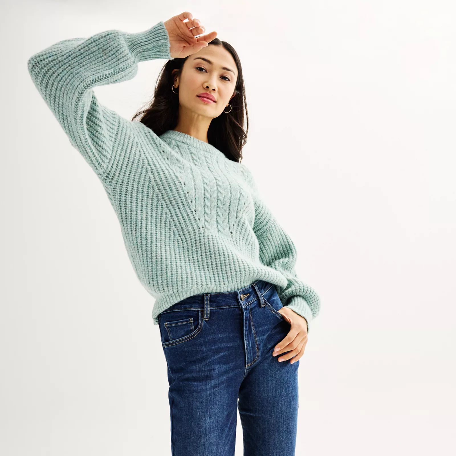 Women's Sonoma Goods For Life® Chunky Crew Neck Sweater | Kohl's