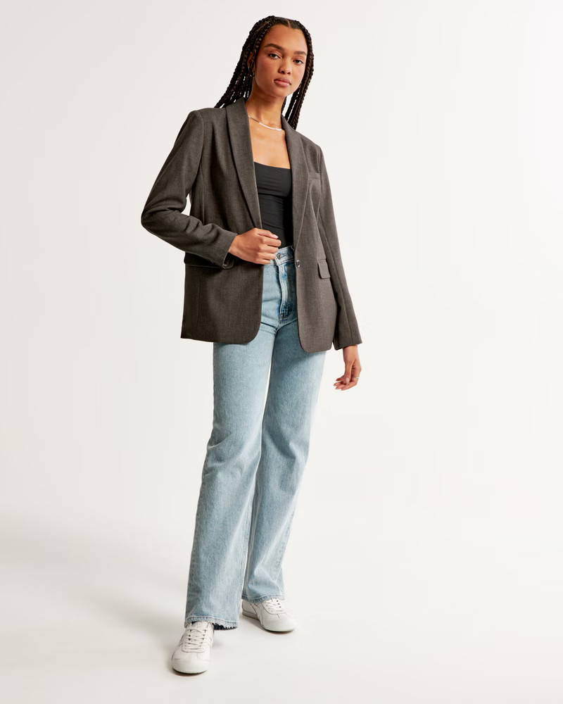 Women's Midweight Classic Blazer | Women's Clearance | Abercrombie.com | Abercrombie & Fitch (US)