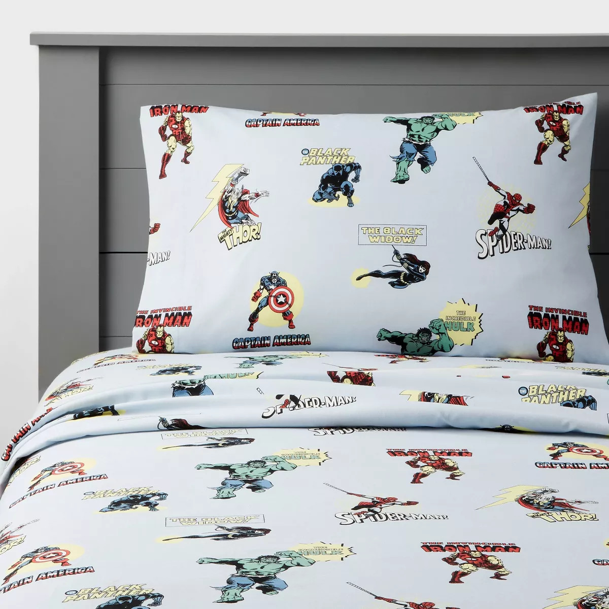 Marvel Characters Kids' Sheet Set - The Marvel Collection by Pillowfort™ | Target