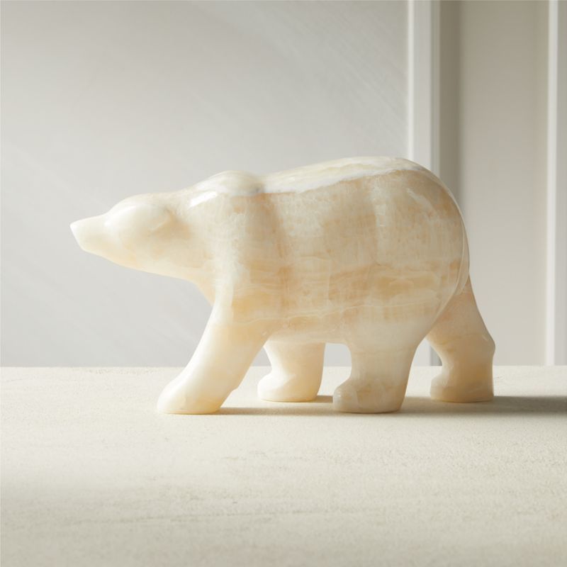 Modern Onyx Stone Polar Bear + Reviews | CB2 | CB2