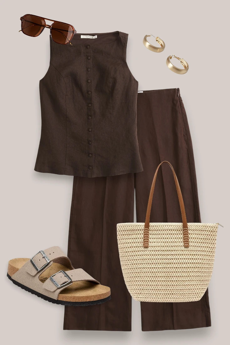 Postpartum linen co-ord outfit for summer.  

 #LTKsummer #LTKstyletip #LTKmaternity