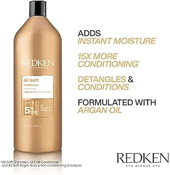 Redken All Soft Conditioner | For Dry/Brittle Hair | Moisturizes & Provides Intense Softness | Wi... | Amazon (US)