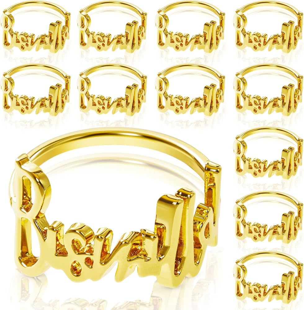 Gerrii 12 Pcs Eid Napkin Rings Bismillah Letter Metal Napkin Ring Set Bismillah Table Decoration ... | Amazon (US)