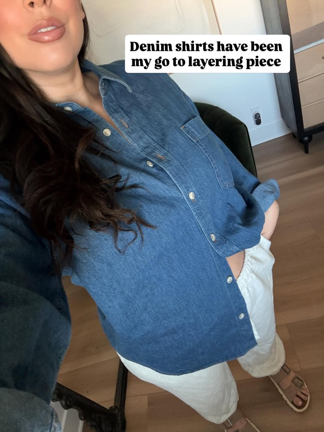 Denim tops are a great layering piece and have been my go to lately! Paired this one with my luxe barrel sweatpants and comfy sandals. 
-
-
-
@Aritzia, @American Eagle Outfitters, Spring Outfit, Denim shirt, Midsize

#LTKgrwm #LTKootd #LTKMidsize