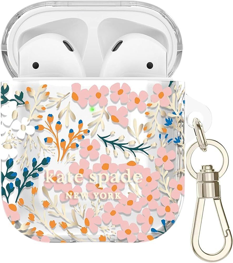 Kate Spade New York AirPods Protective Case with Keychain Ring - Multi Floral Rose, Compatible wi... | Amazon (US)