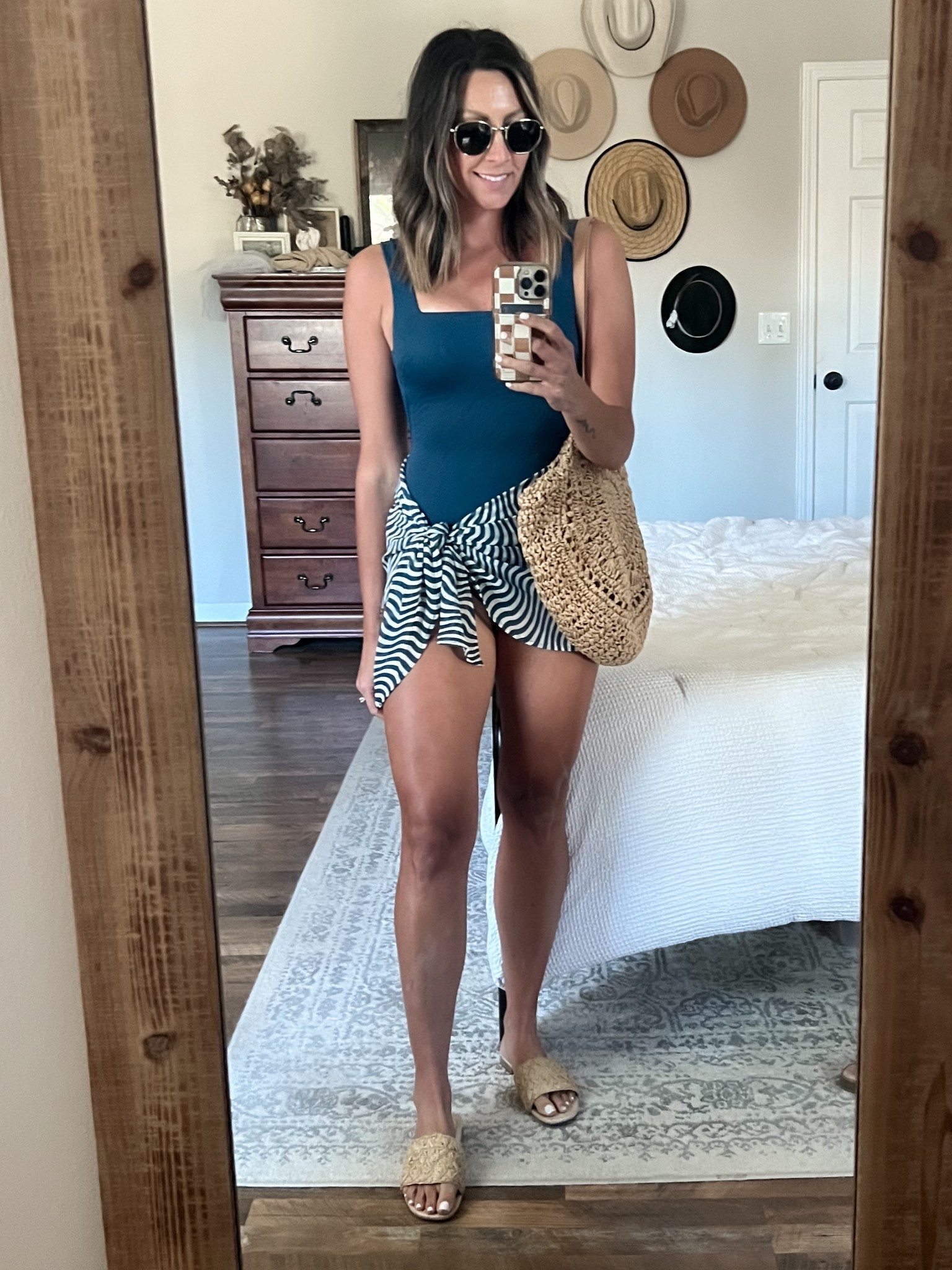 Fun little blue one piece + wrap cover up

#LTKPetite #LTKSaleAlert #LTKTravel