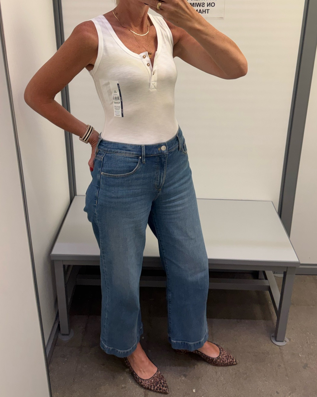 You’ve been seeing me in these tank tops. I forgot to post the pics from the day I tried them on. LOVE THEM! I have 3 colors. The white, pink, and classic black. I’m wearing size XS. 

Also, I found another pair of barrel pants that work!!! In summer white…woo hoo! Wearing a medium. 

Lastly, a great skirt for 4th of July festivities from the Free Assembly line. 🇺🇸 Flattering, classic, and lightweight. Wearing a small. 

#walmartclothes #summeroutfits
