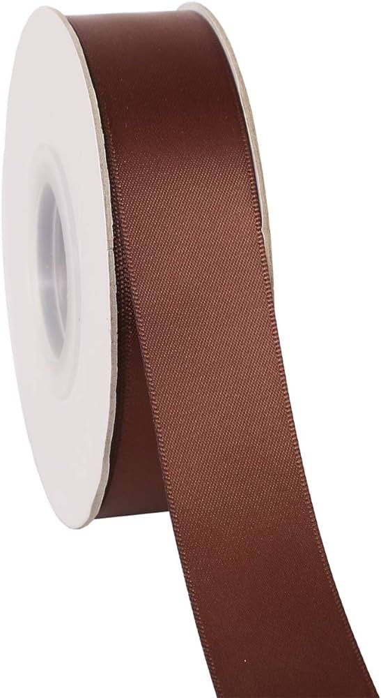 Ribbonitlux 1" wide Double Face Satin Ribbon 25 Yards (850-Brown）, Set For Gift Wrapping, Party... | Amazon (CA)