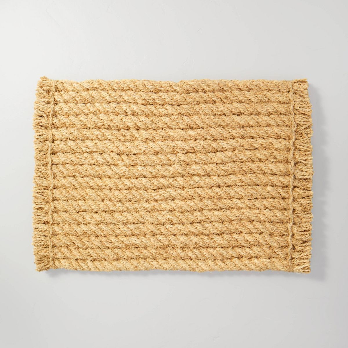Chunky Twisted Rope Coir Doormat Tan - Hearth & Hand™ with Magnolia | Target