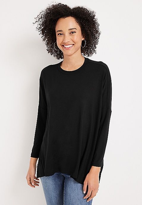 24/7 Flawless 3/4 Sleeve Dolman Tee | Maurices