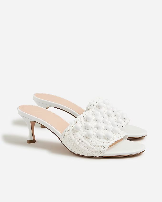 Violetta made-in-Italy woven kitten-heel sandals | J.Crew US