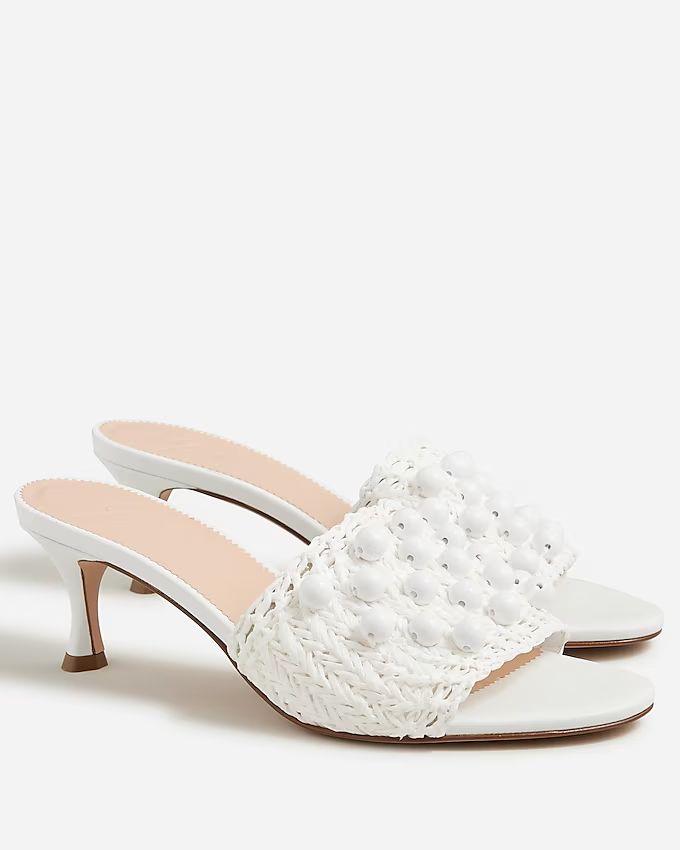 Violetta made-in-Italy woven kitten-heel sandals | J.Crew US