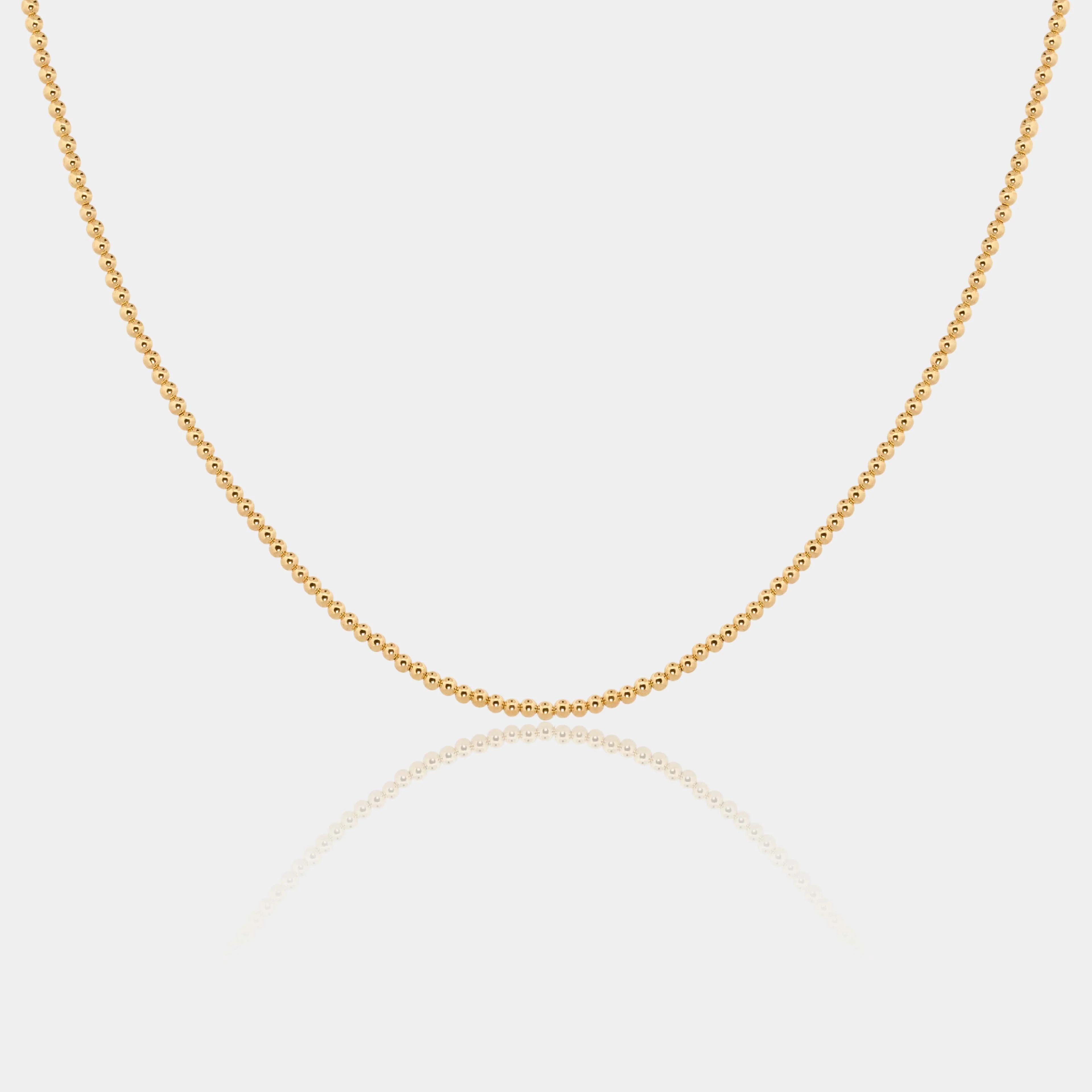 Small Gold Beaded Necklace | LINK'D THE LABEL
