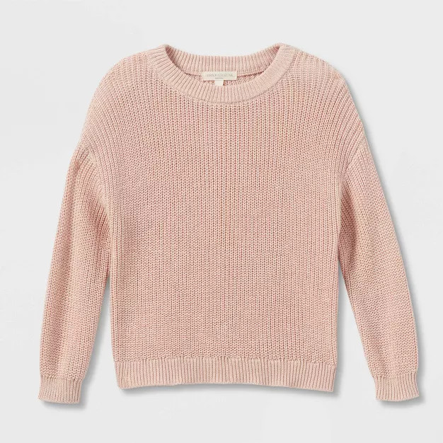 Grayson Collective Toddler Girls' Knit Sweater - Pink | Target