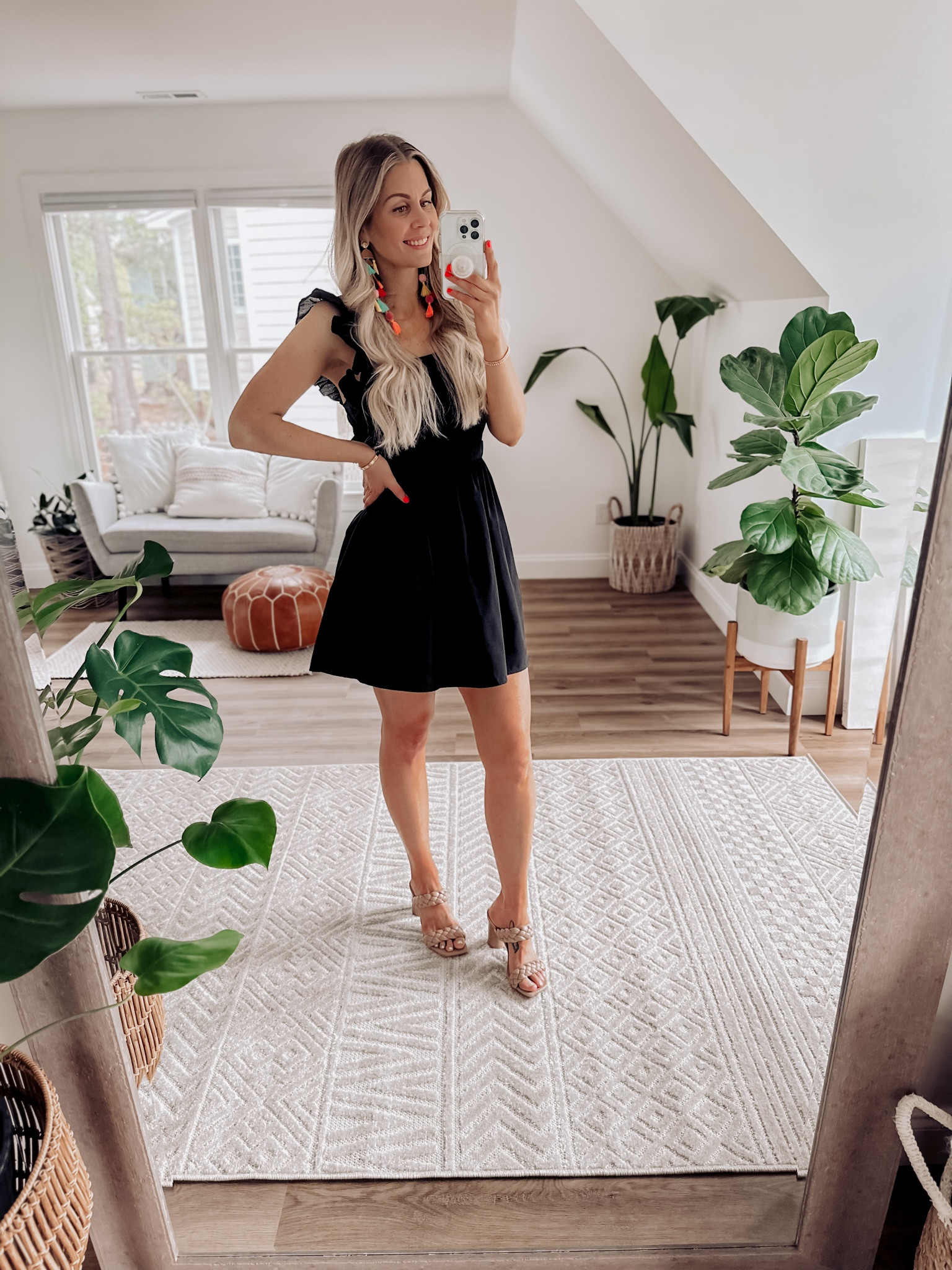 LBD little black dress from Amazon just perfect for spring or summer. Go from a day look to a night look with these droop earrings! They are super light weight and come in many color options. Wearing sz small in the dress

Day to night look - spring dress - summer dress - cocktail dress - bachelorette party - vacation dress - travel outfit - date night outfit - t-shirt dress 

#LTKunder50 #LTKunder100 #LTKstyletip