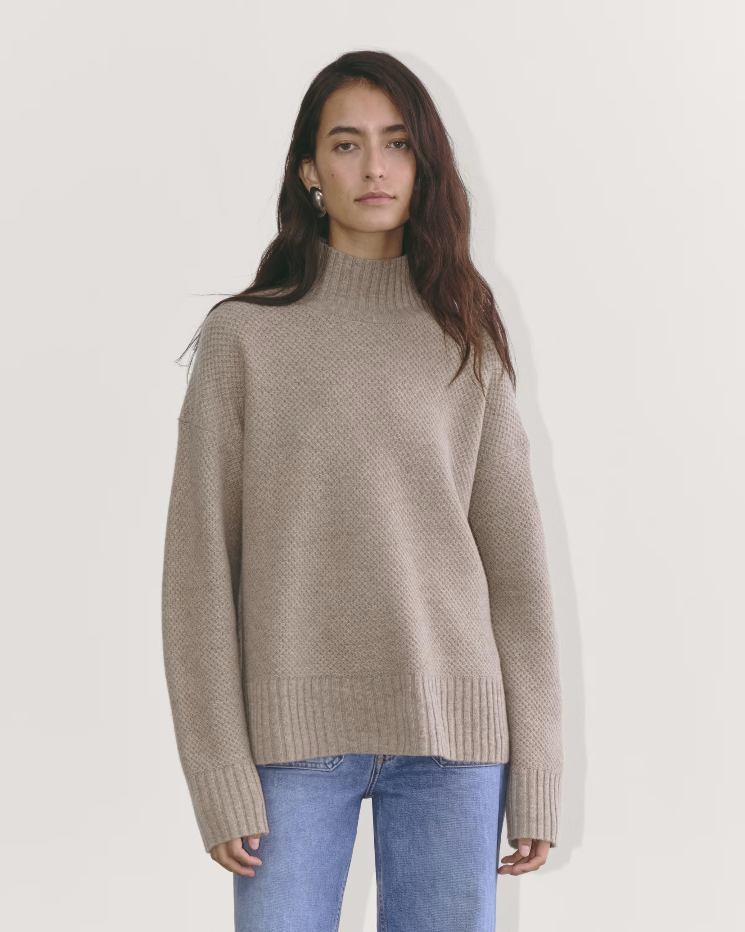 The Honeycomb Funnel Neck in Wool Cashmere | Everlane