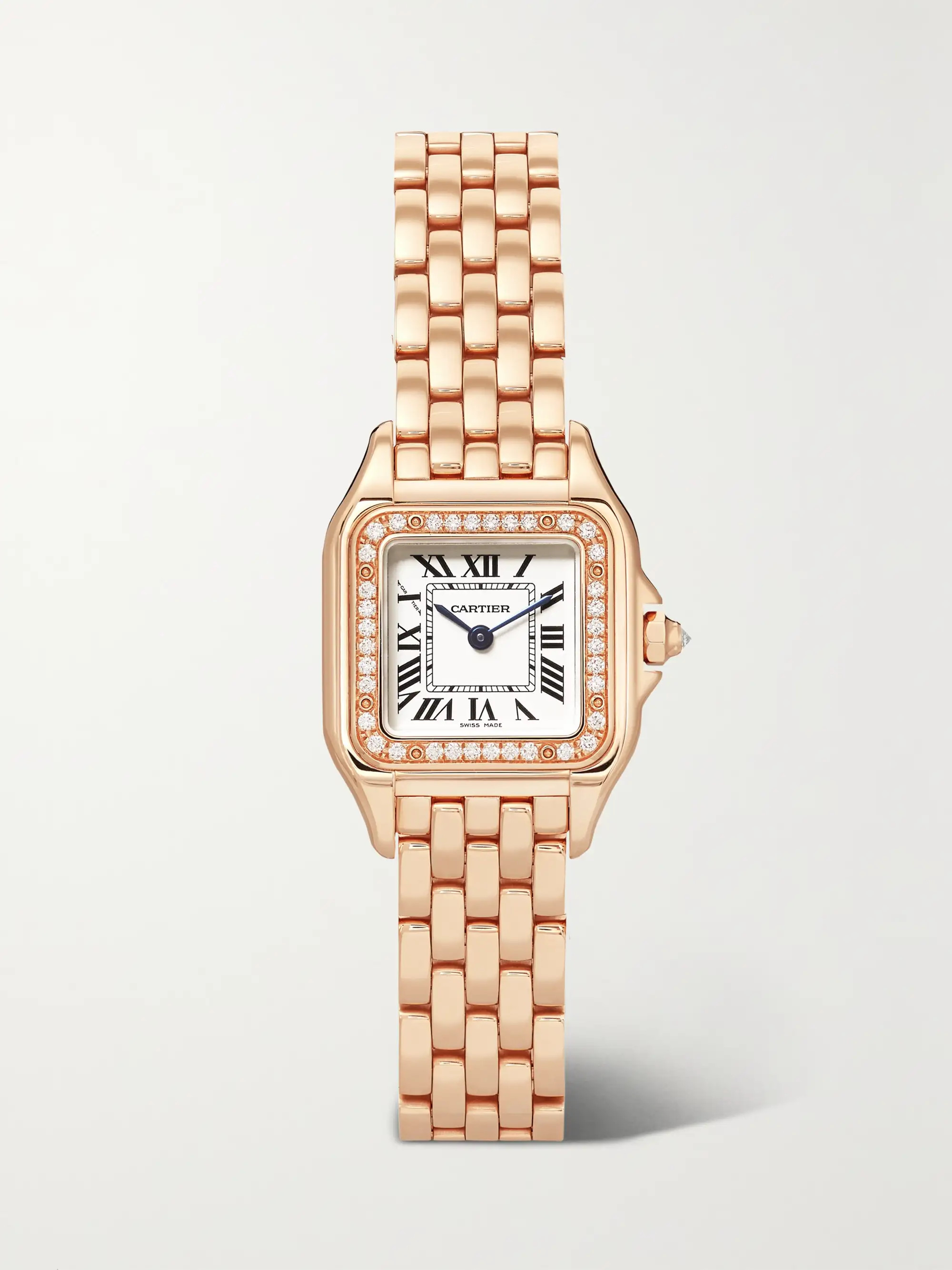 Panthère de Cartier 22mm small 18-karat pink gold diamond watch | NET-A-PORTER (US)