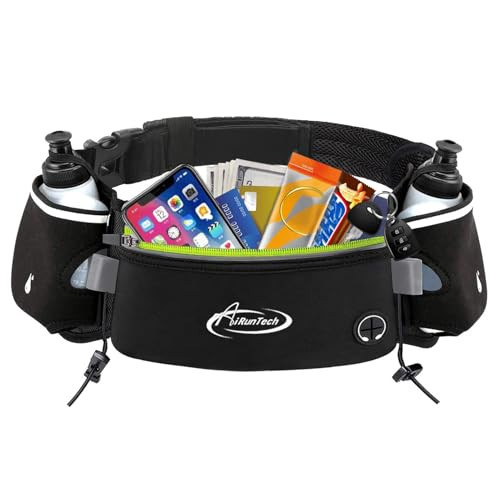 AiRunTech Hydration Running Belt with Water Bottle,Running Fanny Pack for Phone and Wallet Holder,Running Bag Runners Essentials Accessories Marathon Triathlon Walking Jogging Gear Gift | Amazon (US)