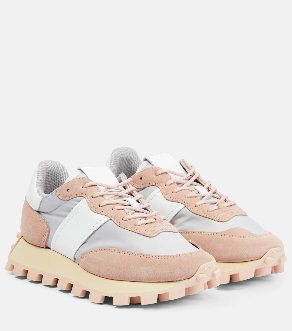 Suede and mesh platform sneakers | Mytheresa (US/CA)