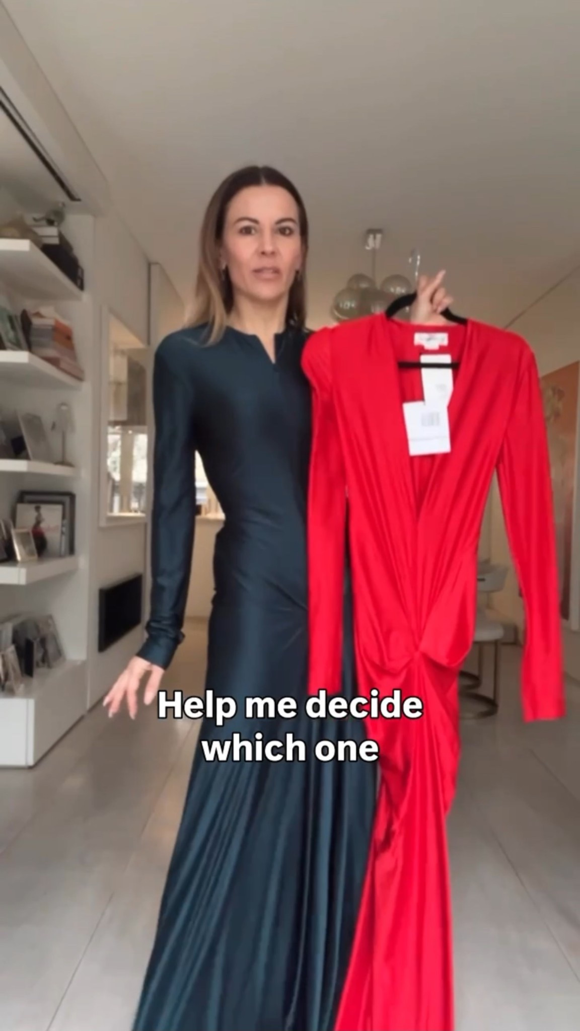 Love this dress: Beyond comfortable to wear. Teal is in the size US4 and Red is in US2
