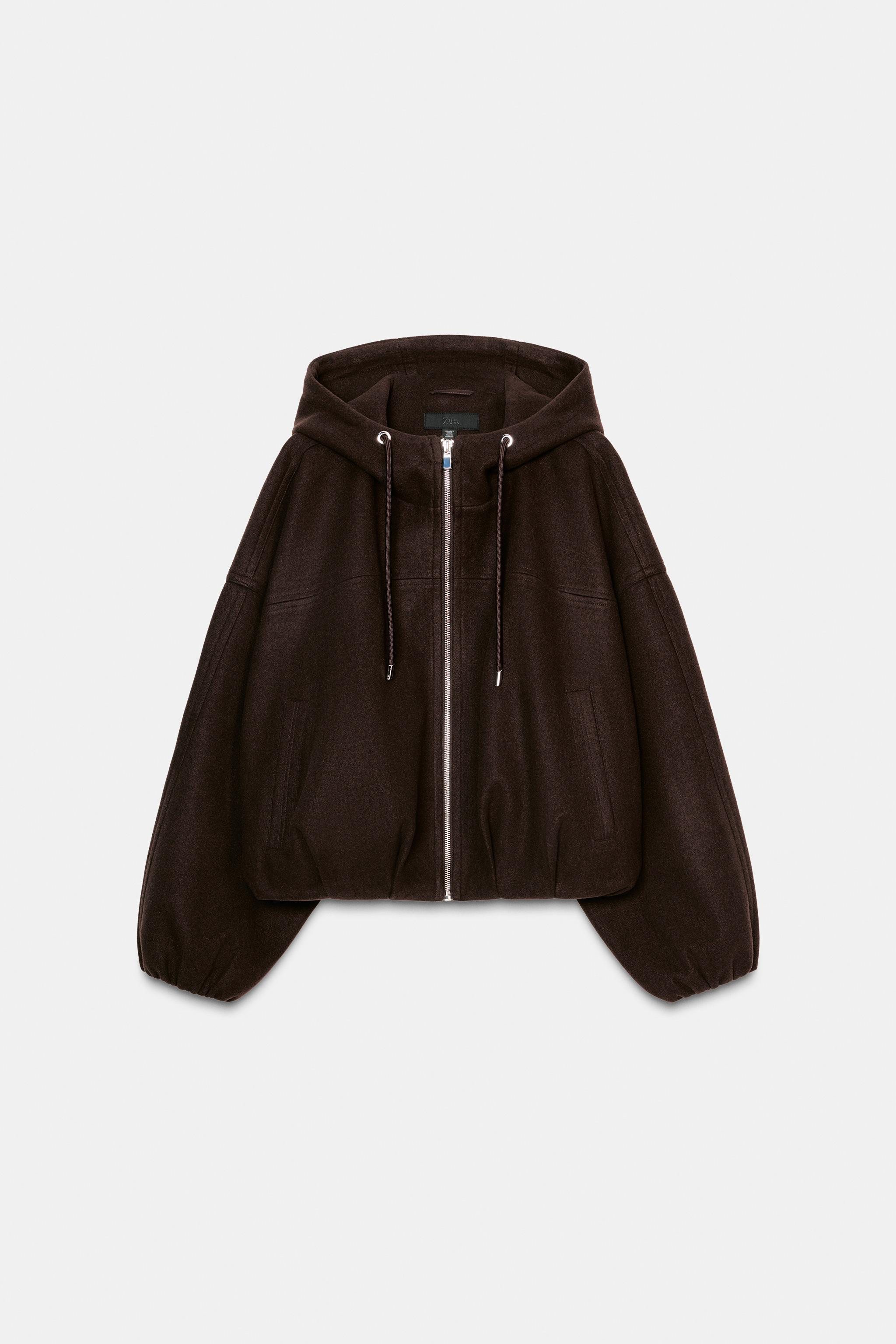 SOFT HOODIE OVERSIZED BOMBER JACKET | Zara US