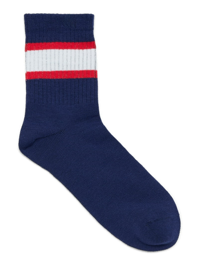 No Boundaries Ribbed Mid-Crew Socks, 6-Pack, Women's, Shoe Sizes 4-10 | Walmart (US)