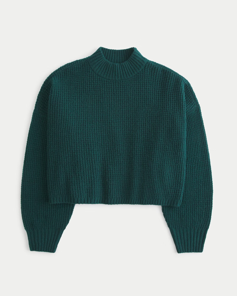 Easy Cozy Waffle Mock-Neck Sweater | Hollister (US)