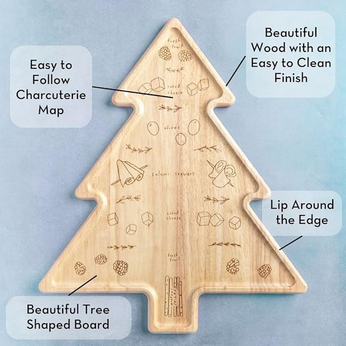 CharcuTree Board & Placement Guide - Best Gift for Housewarming & Foodies - Easy-to-Follow Christ... | Amazon (US)