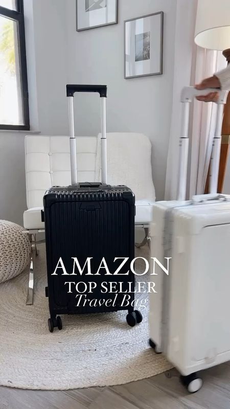 Amazon top seller travel bag 
Yes I love this bag so much that I also got it in a white color 
It’s perfect because it has an opening on the front , cup holder , phone holder and a bag holder 
It’s very smooth and it reminds me of my rimowa bags 



#LTKtravel #LTKU #LTKVideo