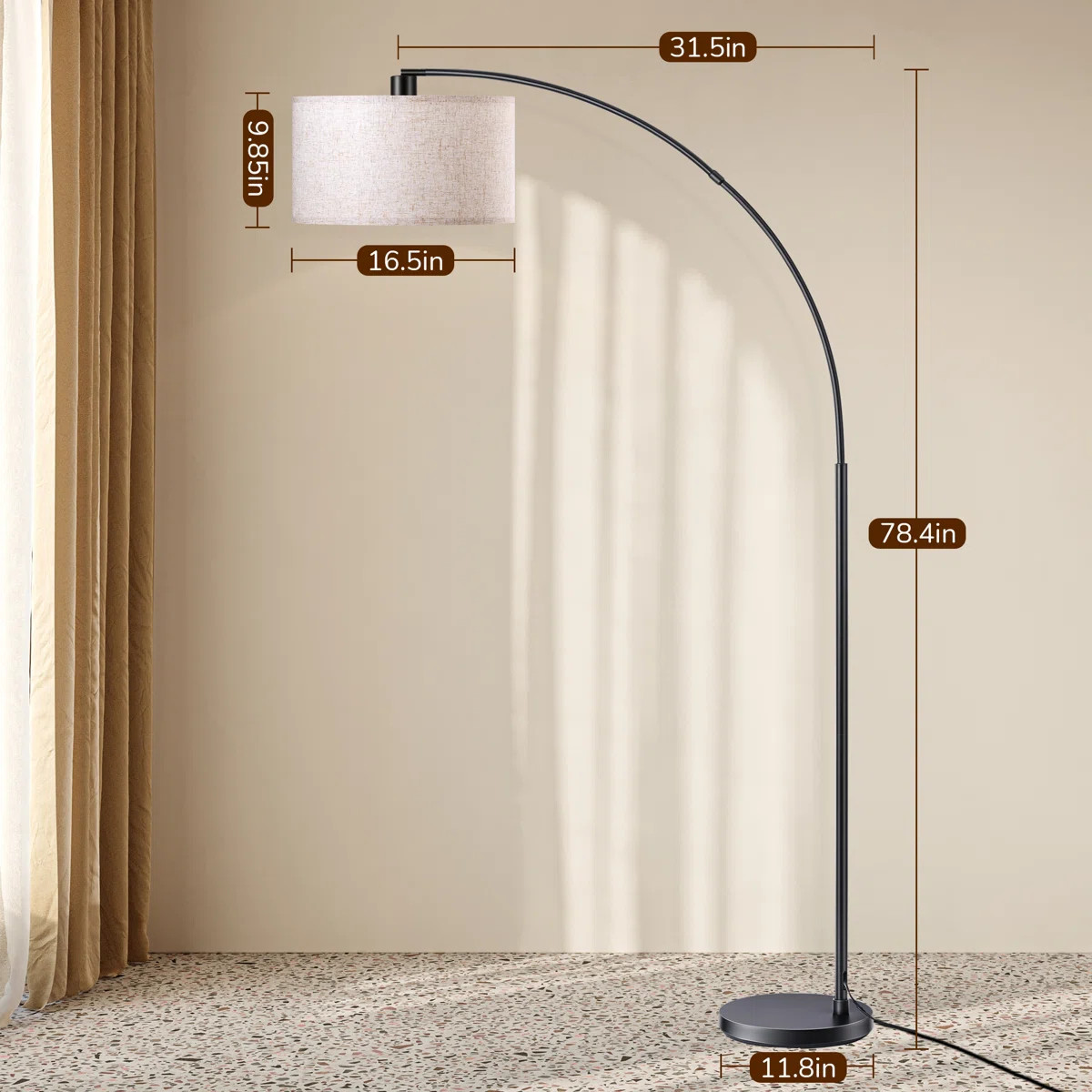 Pantin 78.4" Arched Floor Lamp | Wayfair North America