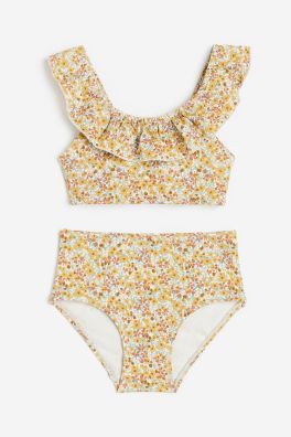 Ruffle-trimmed Smocked Bikini | H&M (US + CA)